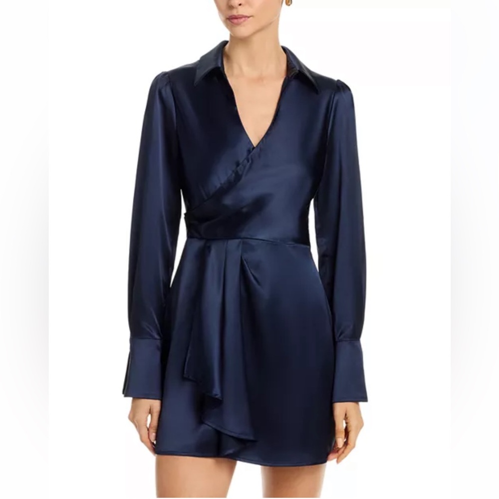 Dress the Population Midnight Blue Satin Dress